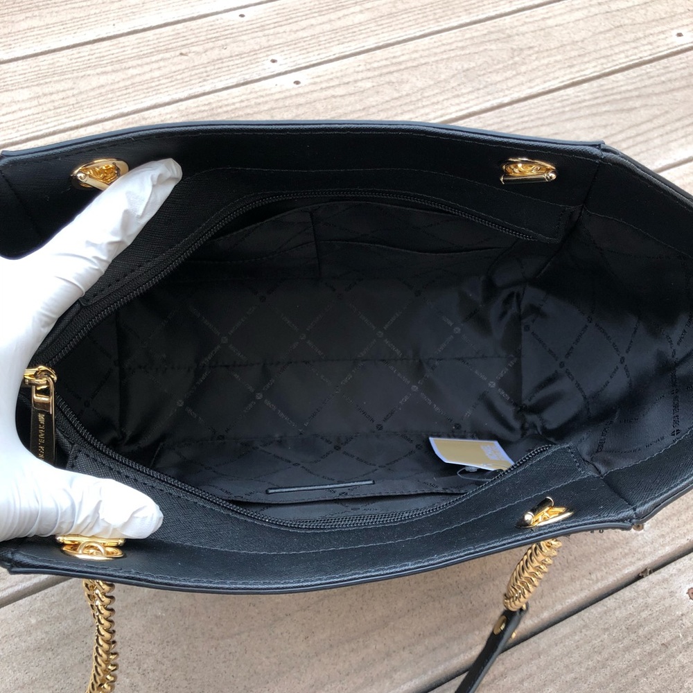 NWT Michael kors jet set chain handbag+wallet+pom - Picture 3 of 8